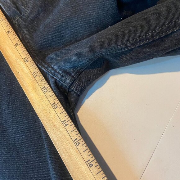 Empyre Men 28 Straight Leg Jeans Black Drawstring Waist Skate Y2K Style Retro - Picture 8 of 11